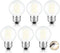 CRLight 6W Edison LED Globe Bulb 4000K Daylight White, 65W Equivalent 650 Lumen Dimmable, E26 Base Vintage Style G16 Globe Frosted Glass Ceiling F...