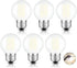 CRLight 6W Edison LED Globe Bulb 4000K Daylight White, 65W Equivalent 650 Lumen Dimmable, E26 Base Vintage Style G16 Globe Frosted Glass Ceiling F...