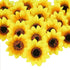 SallyFashion 25pcs Fake Sunflowers Heads - 2.8" Artificial Flower Blooms, Silk Gerbera Daisy for DIY Crafts, Home Decor, Wedding Party...