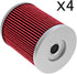 Oil Filter Replacement for Can-Am Outlander 330 400 450 500 570 650 800 850 1000 Replace# 420256188 711256188 KN152 HF152 (4Pcs)...