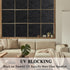 Mikomer Total Blackout Window Film,100% Light Blocking Privacy Glass Door Film Etched Flowers,Room Darkening Window Cling,No Glue/Heat Control/Ant...