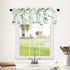 Leeva Windows Valances for Bathroom, Birds Garden Print Pattern Thermal Insulated Short Curtains for Bedroom Kitchen, 52 x 12, Green, One Panel...