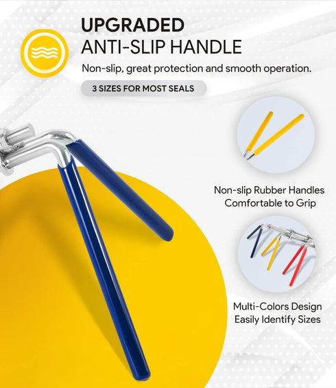 3 Pack Hydraulic Seal Installation Tools, Hydraulic Cylinder Piston Repair Seal Kit, U-Cup Rod Seal Installation Tool Kits Upgraded Seal Twistor I...
