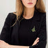 Christmas Tree Brooch Classic Crystal Pin Women Green gold-tone...