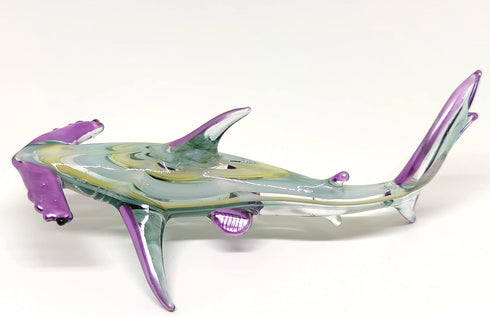 Hammer Shark Figurines Animals Hand Blown Glass Art Collectible Gift Home Decorate 4", Green Yellow...