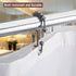 Shower Curtain Hooks Rust Resistant Shower Curtain Rings Metal Double Glide Rollers Shower Hooks for Bathroom Shower Curtain Rods Curtains, Set of...