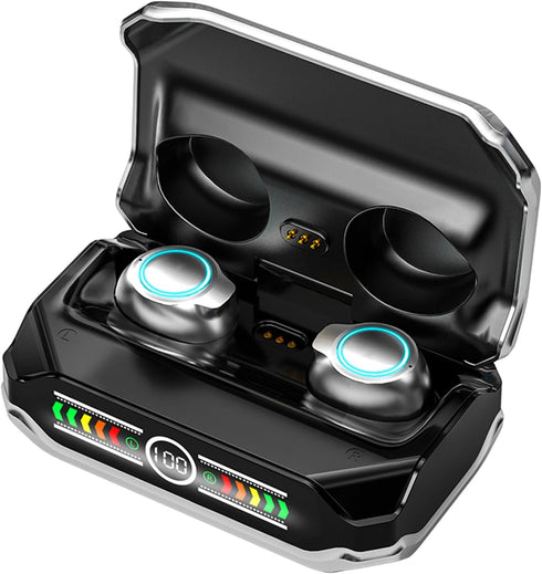 True Wireless Earbuds, 2024 Bluetooth Headphones 5.3 Earbuds, Waterproof Touch Control Ear Buds in-Ear Built-in Mic, with LED Power Display, IP7 W...