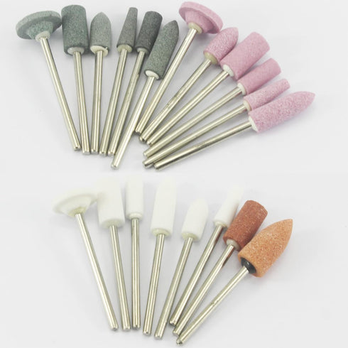 ?????????????? 100 Pcs Abrasive Grinding Stones with 3/32'' Shank for Rotary Tools Industrial Polishing & Finishing Stones Sanding Drill Bit Grind...