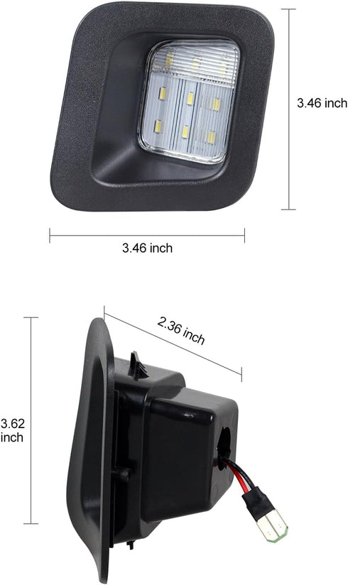 RUXIFEY LED License Plate Light Tag Lights Compatible with 2003 to 2018 Dodge Ram 1500 2500 3500, 6000K White...
