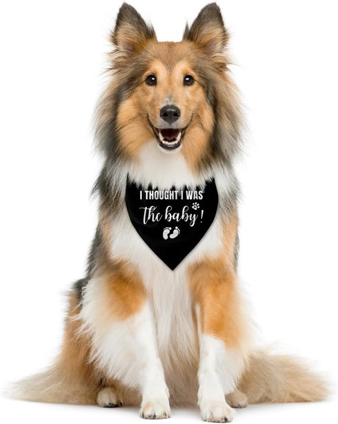 I Thought I was The Baby Dog Bandana, Dog Bandana, Dog Scarf Accessories, Dog Triangle Scarf, Dog Bandana for Small Medium Large Dog, Pregnancy An...