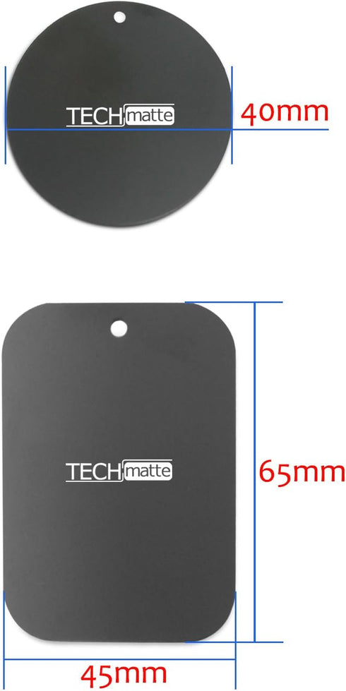 TechMatte MagGrip Metal Plate Replacement Kit for Magnetic Universal Car Mount...
