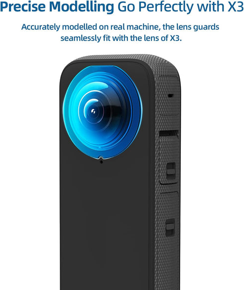 Lens Guard Protector Cover for Insta360 X3 Panoramic Action Camera, 2PCS Lens Cap Protective Accessoris...