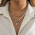 Pearl Paperclip Necklace Toggle Clasp Necklace Statement Pendant Pearl Chains Ball Chain Layered Choker Necklace Girls Jewelry Gift for Women...
