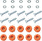 O'SKOOL T-Track Knob Kit with Threaded Through 5/16-18 Knobs, T-Bolts and Washers for Woodworking Jigs and Fixtures – 10 Pack...
