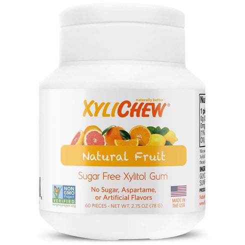 Xylichew 100% Xylitol Chewing Gum - Non GMO, Non Aspartame, Gluten Free, and Sugar Free Gum - Natural Oral Care, Relieves Bad Breath and Dry Mouth...