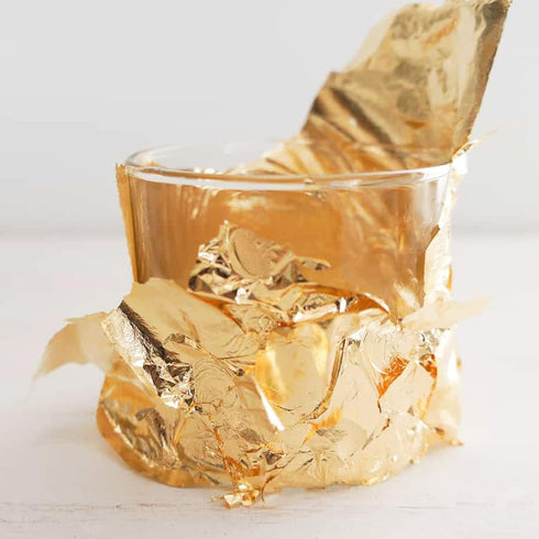 KINNO Epoxy Gilding Adhesive Glue Set, 50ml Gold Leaf Glue,50ml Gilding Varnish and 100 Sheets 5cm Gold Leaf,and 100 Sheets Silver Leaf...