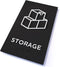 Storage Sign, ADA Compliant Modern Design Door Sign with Grade 2 Braille for Storage Private Area with 3M Double Sided Tape...
