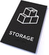 Storage Sign, ADA Compliant Modern Design Door Sign with Grade 2 Braille for Storage Private Area with 3M Double Sided Tape...