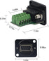QIANRENON DB9 Panel Mount Terminal RS232 Serial to Terminal Female Adapter Connector Breakout Board, 9 Pin Welding-Free D-Type Connector,Black...