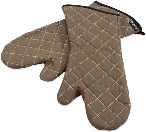 San Jamar 800FG17 BestGuard 17" Tan Oven Mitt - Pair...