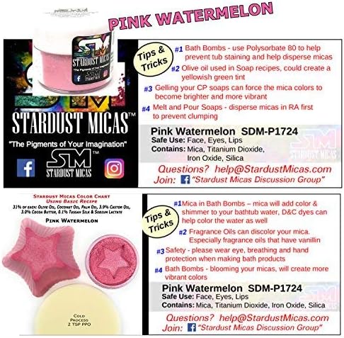 Pigment Powder Cosmetic Grade Colorant for Makeup, Soap Making, Epoxy Resin, DIY Crafting Projects, Bright True Colors Stable Mica Batch Consisten...