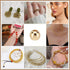 PH PandaHall 300pcs 4mm 14K Gold Plated Beads Mini Round Jewelry Beads Waist Loose Bead Smooth Metal Brass Bead for Friendship Bracelet Bikini Bel...