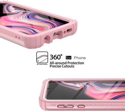 WeLoveCase Galaxy S10e Wallet Case with Built in Screen Protector, Defender Cover, Card Holder, Hidden Mirror, 3 Layer Shockproof Protection, Heav...