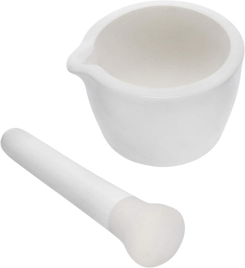 EISCO Porcelain Mortar & Pestle Set, 1.7oz (50ml) - Heavy Duty - Unglazed Grinding Surface - Excellent for Kitchen or Laboratory - Grinds Powdered...