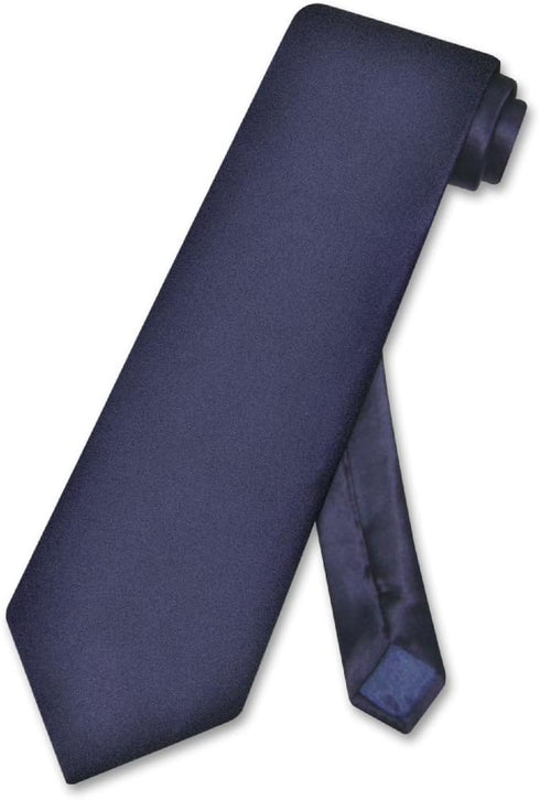 Biagio 100% SILK NeckTie Solid NAVY BLUE Color Men's Neck Tie...