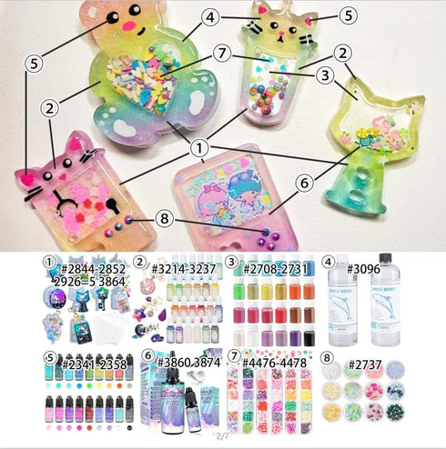 Resin Shaker Molds Set Game Consoles, Bottle, Cat's Paw, Crystal Ball 10 Silicone Trays with 5 Seal Films...