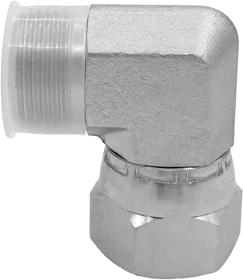 FS6500-12-12 Hydraulic Adapter Fitting 3/4" Male O-Ring Face Seal(1-3/16"-12 NPT) × 3/4" Female O-Ring Face Seal Swivel Nut(1-3/16"-12 NPT) 90°Pip...