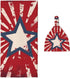 Star Stripes Baby Swaddle Blanket with Beanie Set, Newborn Receiving Blankets 35.4"X 35.4" USA Flag Soft Swaddle Wrap Baby Stuff for Infant Boy Gi...