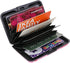 ELFISH RFID Blocking Credit Cards Holder Aluminum Wallet Metal ID Case for Men Women (Big pink flower)...