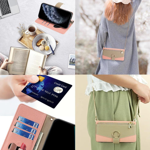 Asuwish Phone Case for iPhone 11 Pro Max 6.5 Wallet Cover with Screen Protector and Mirror Flip Cover Ring Card Holder Crossbody Strap Stand Cell ...