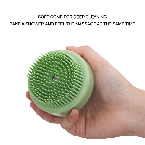 Pet brush, pet massage brush for cats and dogs, multifunctional bath brush with shampoo dispenser, suitable for puppies and cats or other furry pe...