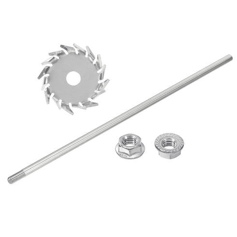 MECCANIXITY 304 Stainless Steel Stirring Rod 11.81" Length Dispersion Machine Stir Sticks with 1.57" ID Dispersion Disc for Laboratory, Industrial...