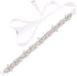 Silver Rhinestones Bridal Sash Belt Clear Crystal Wedding Belt Pearl for Bride Dress Plus Size...