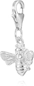 Sterling Silver Honey Bee Charm: Clip-On for Bracelets and Necklaces...