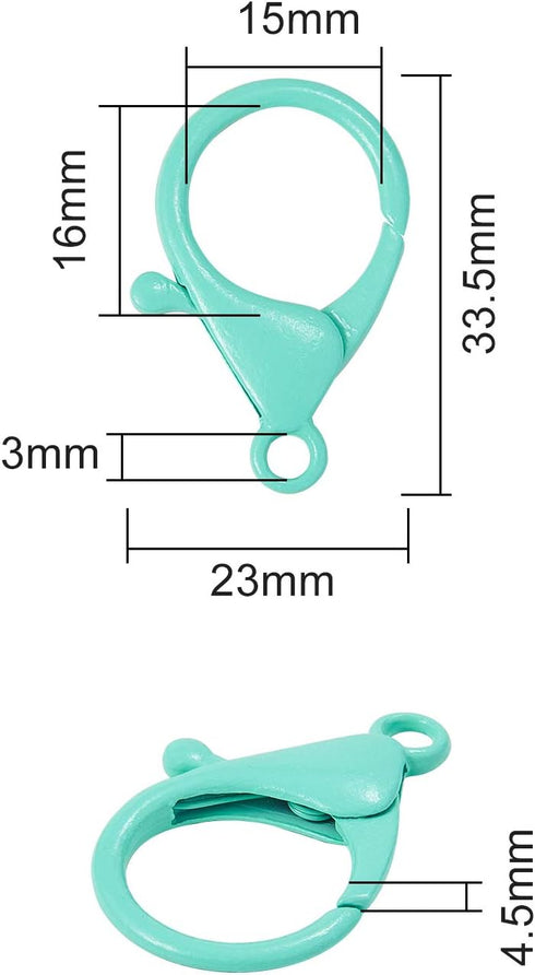 LiQunSweet 35 Pcs 7-Colors Iron Lobster Claw Clasp Hard Hook Lanyard Snap Clips DIY Accessories Hardware for Crafts Bags Keychains Jewelry Making ...