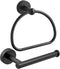 Leyden Matte Black Toilet Paper Holder and Hand Towel Holder, 2 Pieces Bathroom Hardware Accessories Set, SUS304 Stainless Steel Sturdy Wall Mount...