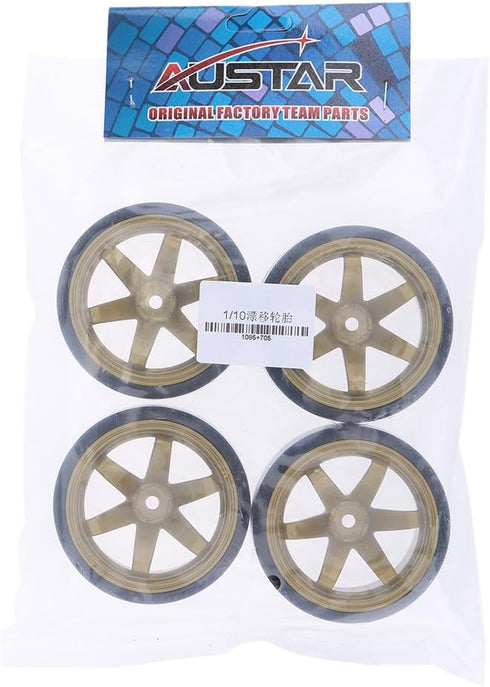 GoolRC 4PCS/Set 1/10 Drift Car Tires Hard Tyre Replacement for Traxxas HSP Tamiya HPI Kyosho On-Road Drifting Car (Army Green)...