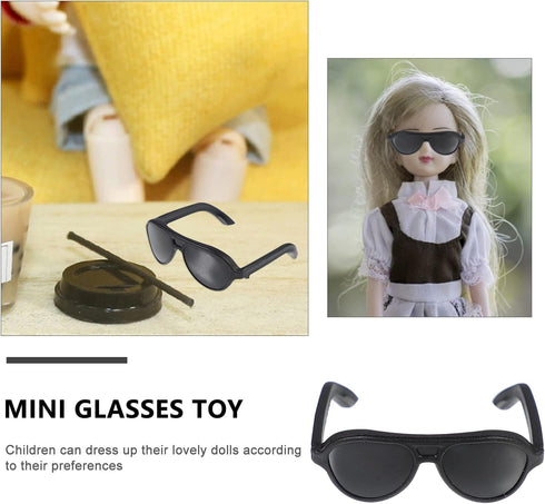 TOYANDONA 80pcs Doll Sunglasses, Miniature Sunglasses Mini Doll Costume Accessories for Dollhouse Crafts...
