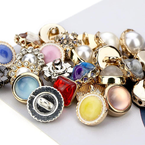 Square Glass Imitate Ruby Sewing Shank Buttons 20 Pcs - 12.5mm, 1/2"...