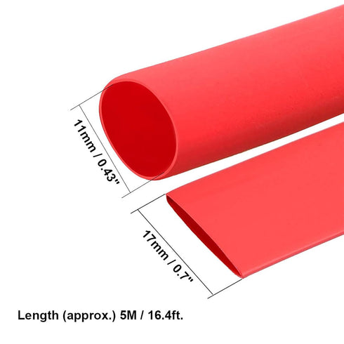 TOP-VIGOR 11mm Heat Shrink Tubing, 5M Length Heat Shrink Sleeving, 2:1 Ratio Adhesive-Lined Heat Shrink Tube for Electrical Insulation, Repairs, W...