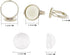 SUNNYCLUE 30Pcs 12mm Adjustable Cabochon Ring Settings with 30Pcs Round Glass Dome Cabochons Blank Finger Rings for DIY Ring Making Jewelry Making...