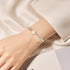 Dainty Adjustable 14K Gold Plated Heart Link Chain Bracelet for Women...