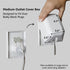 Qdos Safety Medium Outlet Cover Box for Baby Proofing Outlets| Secure Hidden Lock | Generous Interior for Medium Sized Charging Blocks & Adapters ...