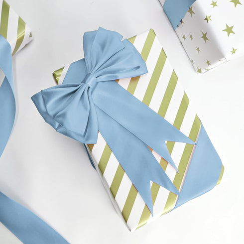 Double Face Dusty Blue Satin Ribbon 1-1/2 inch X 50 Yards Polyester Dusty Blue Ribbon for Gift Wrapping Very Suitable for Weddings Party Hair Bow ...