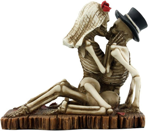 SUMMIT COLLECTION Love Never Dies Passionate Wedding Skeleton Couple Figurine, Resin Desk and Shelf Decoration...