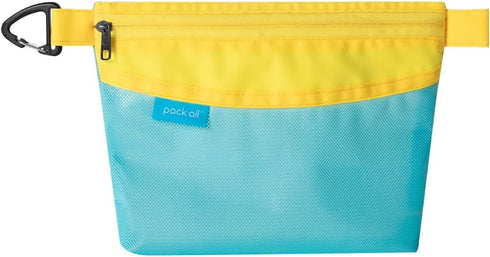 pack all Water-resistant Material Zipper Pouch, Mesh Zipper Bag for Storage, Travel, Office (Small) (Blue)...